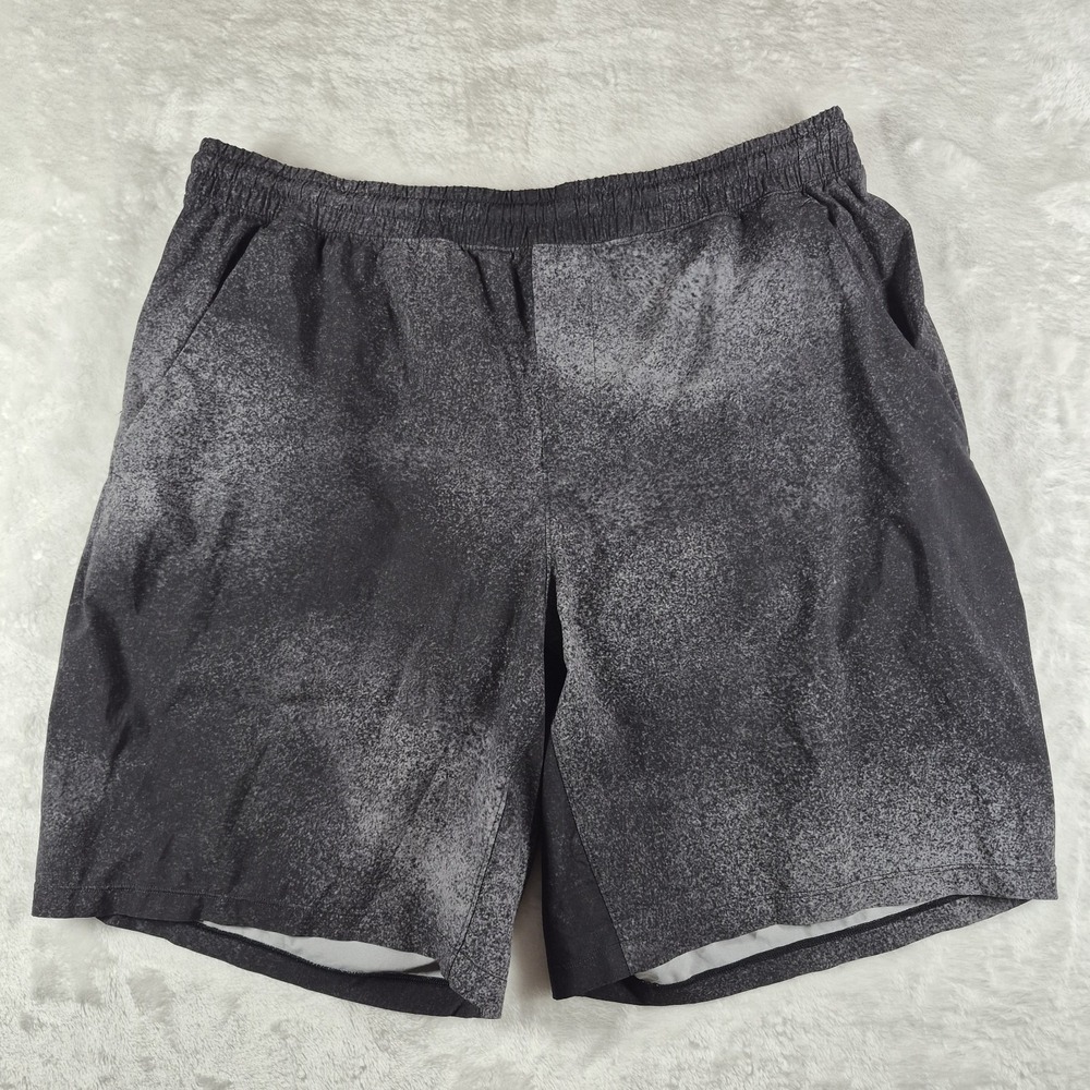 Lululemon Pace Breaker Shorts Men's XL Black Lined 9" Inseam Gym Run LM7AAYS